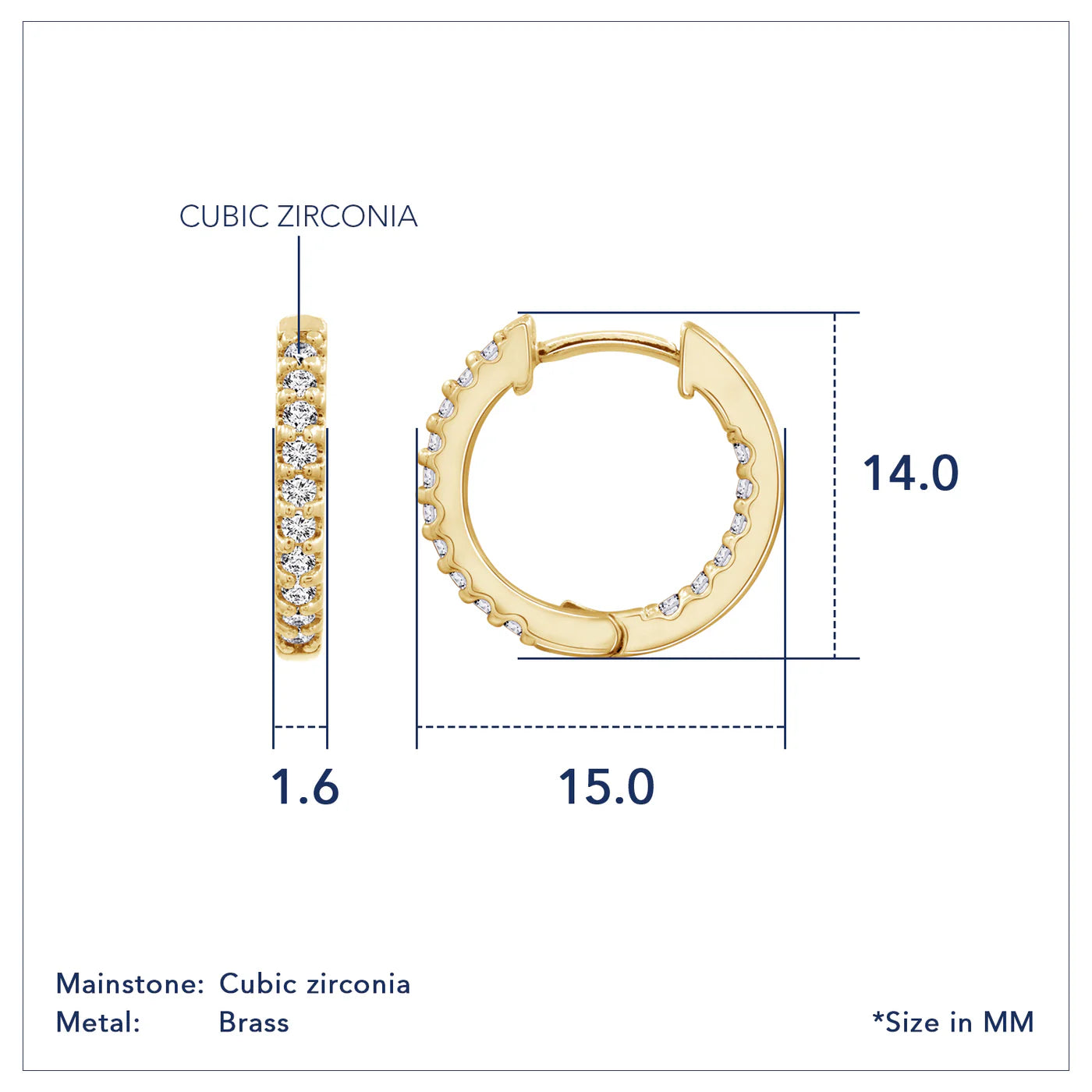 Pave Hoop Earrings