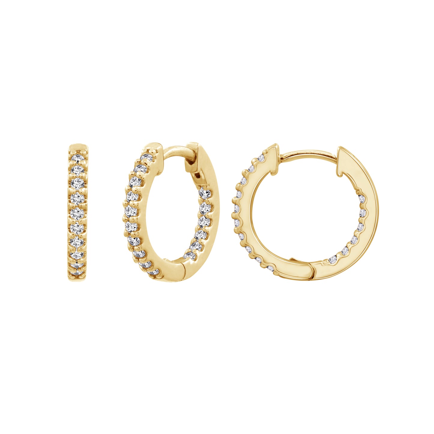 Pave Hoop Earrings