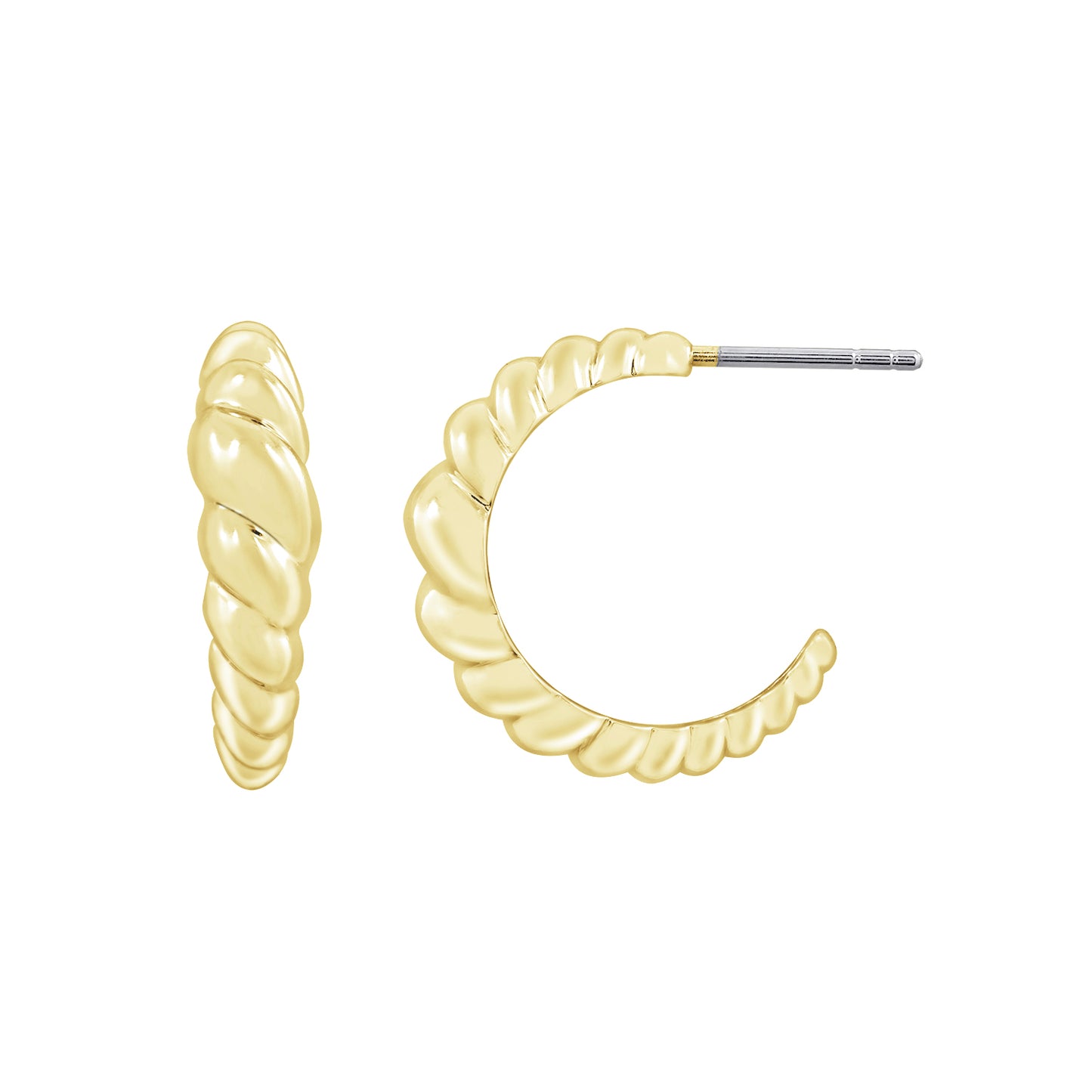 Croissant Open Hoop Earrings