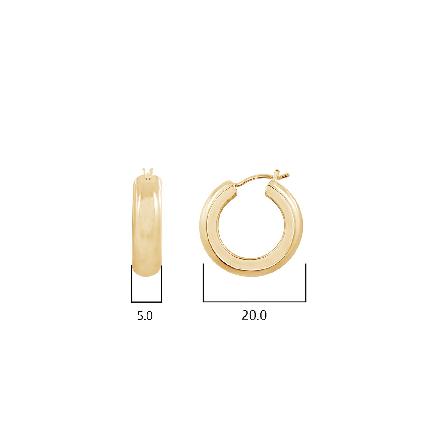 Plain Hoop Earrings