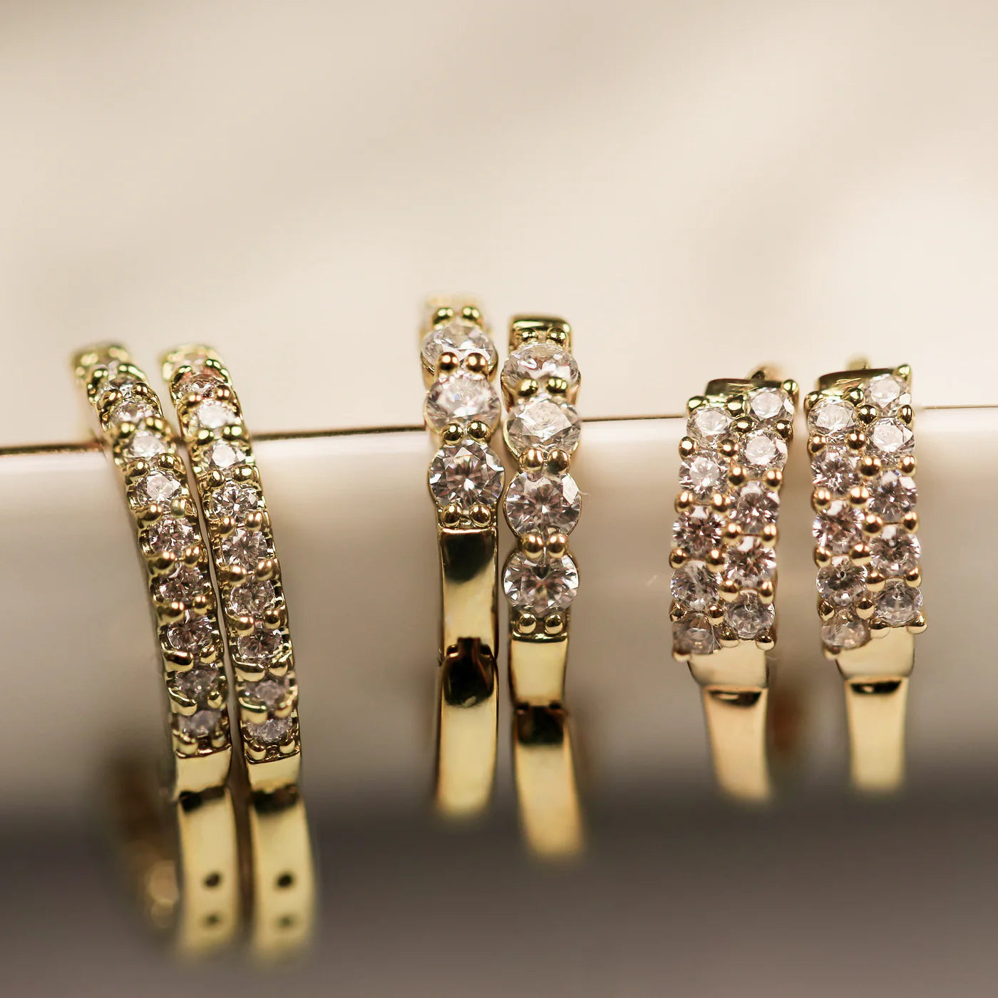 Pave Hoop Earrings